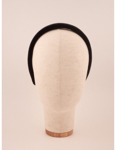 Padded Headband Noir - [Product category] handmade in France.