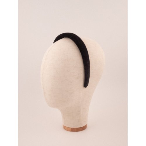 Padded Headband Noir - [Product category] handmade in France.