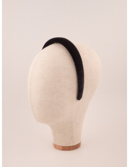 Padded Headband Noir - [Product category] handmade in France.