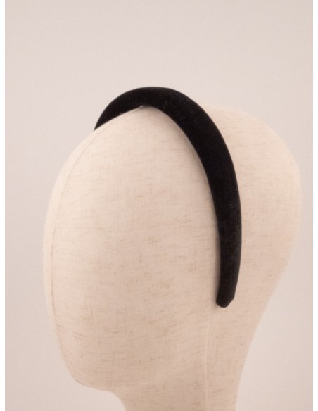 Padded Headband Noir - [Product category] handmade in France.