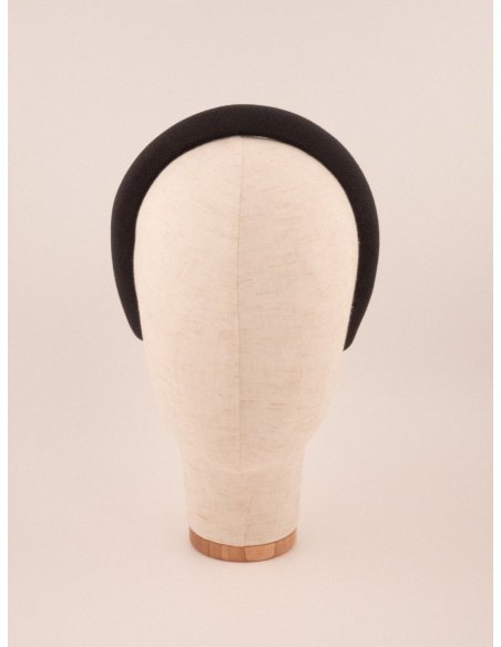 Sculpted Headband Noir - [Product category] handmade in France.