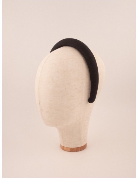 Sculpted Headband Noir - [Product category] handmade in France.