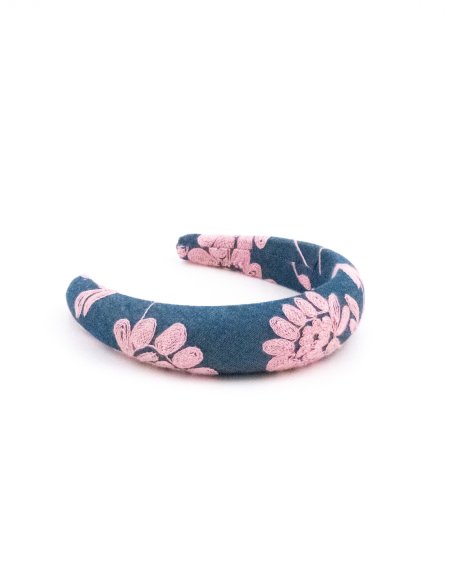 Embroidered Garden Headband - [Product category] handmade in France.