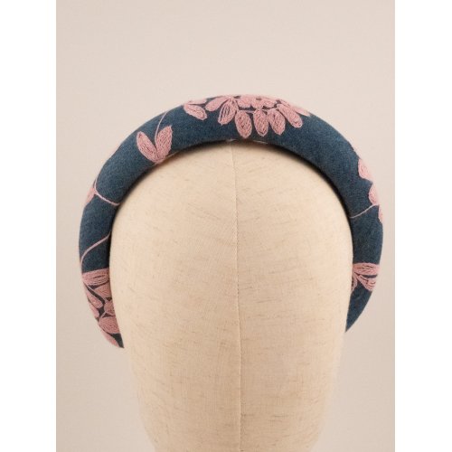 Embroidered Garden Headband - [Product category] handmade in France.