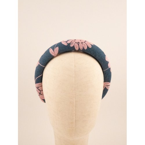 Embroidered Garden Headband - [Product category] handmade in France.