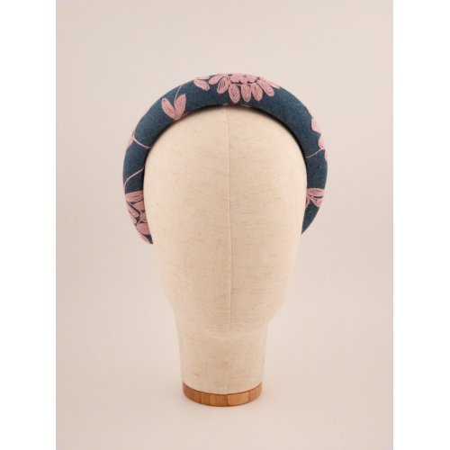 Embroidered Garden Headband - [Product category] handmade in France.
