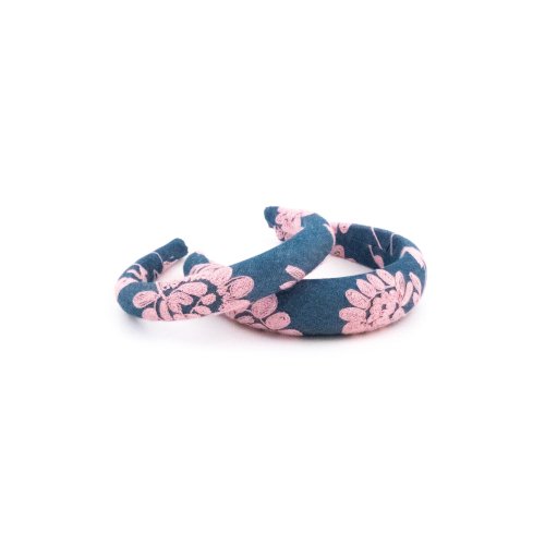 Embroidered Garden Headband - [Product category] handmade in France.