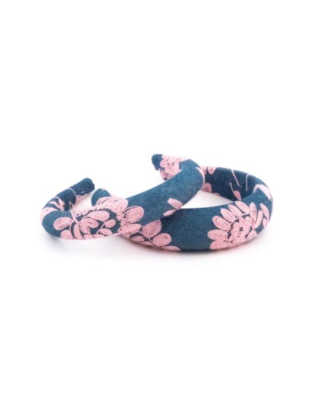 Embroidered Garden Headband - [Product category] handmade in France.