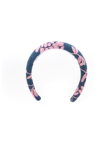 Embroidered Garden Headband - [Product category] handmade in France.