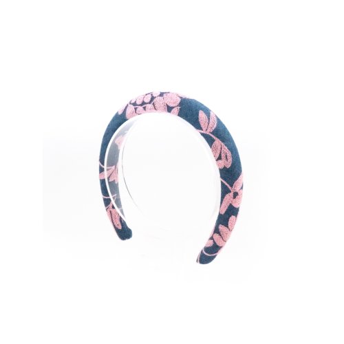 Embroidered Garden Headband - [Product category] handmade in France.