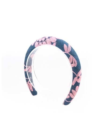 Embroidered Garden Headband - [Product category] handmade in France.