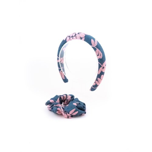 Embroidered Garden Headband - [Product category] handmade in France.