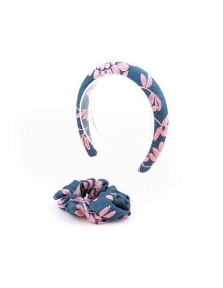 Embroidered Garden Headband - [Product category] handmade in France.