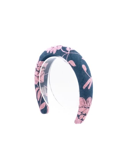 Embroidered Garden Headband - [Product category] handmade in France.
