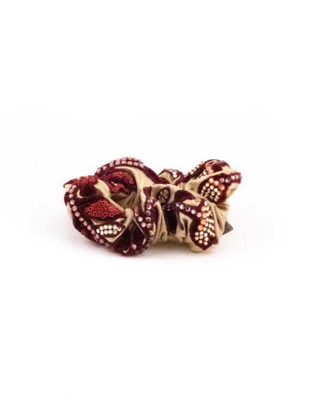 Imperial Velvet Scrunchie - [Product category] handmade in France.