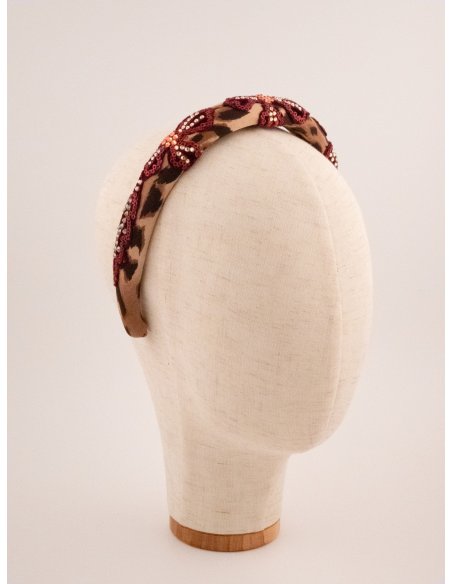 Leopard & Lace Headband - [Product category] handmade in France.