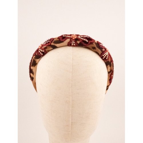 Leopard & Lace Headband - [Product category] handmade in France.