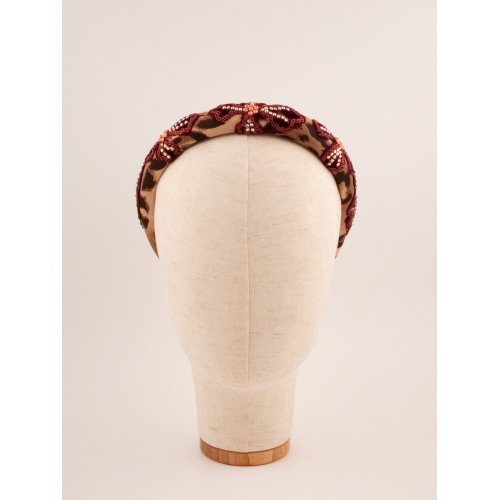 Leopard & Lace Headband - [Product category] handmade in France.