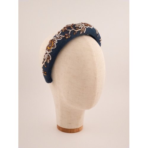 Amber Flowers Headband - [Product category] handmade in France.