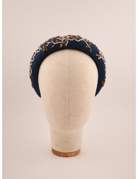 Amber Flowers Headband - [Product category] handmade in France.