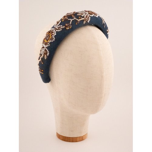 Amber Flowers Headband - [Product category] handmade in France.