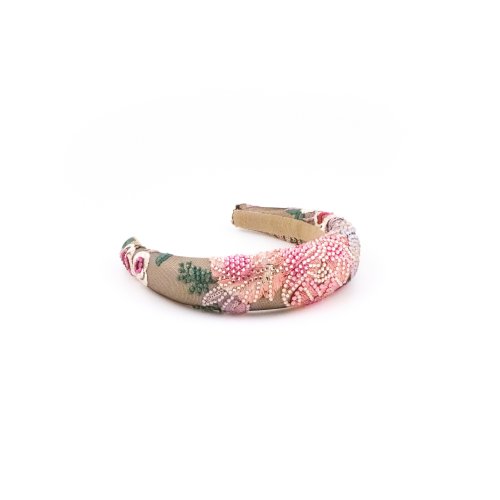 Pink Pearl Bouquet Headband
