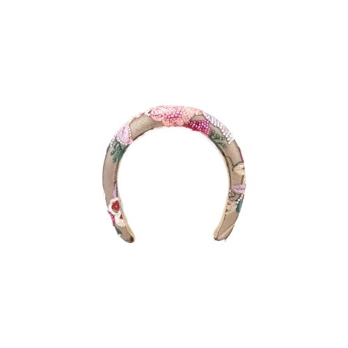 Pink Pearl Bouquet Headband - [Product category] handmade in France.
