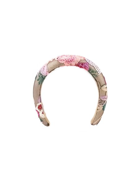 Pink Pearl Bouquet Headband - [Product category] handmade in France.