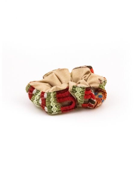 Bohemian Mosaic Scrunchie - [Product category] handmade in France.