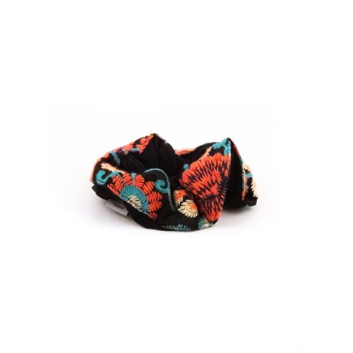 Embroidered Chrysanthemum Scrunchie