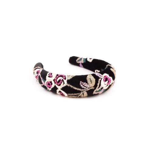 Black Velvet Roses Scrunchie