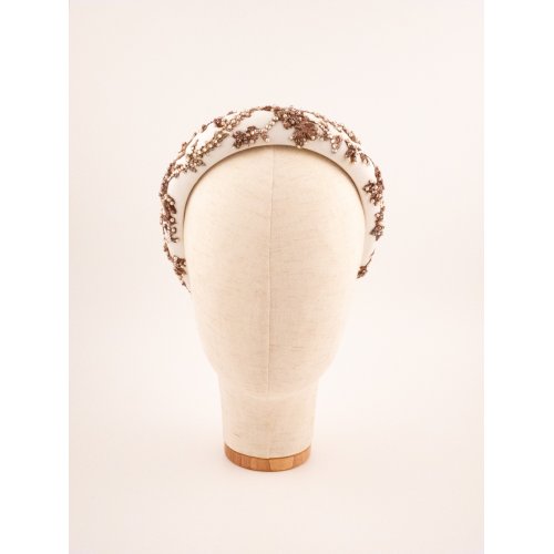 Ivory Garland Headband - [Product category] handmade in France.