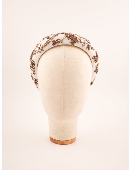 Ivory Garland Headband - [Product category] handmade in France.