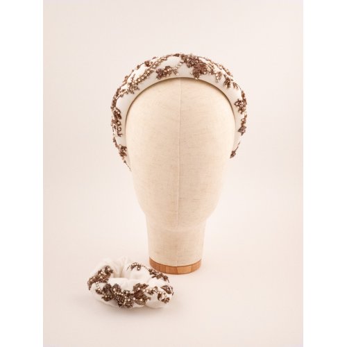 Ivory Garland Headband - [Product category] handmade in France.
