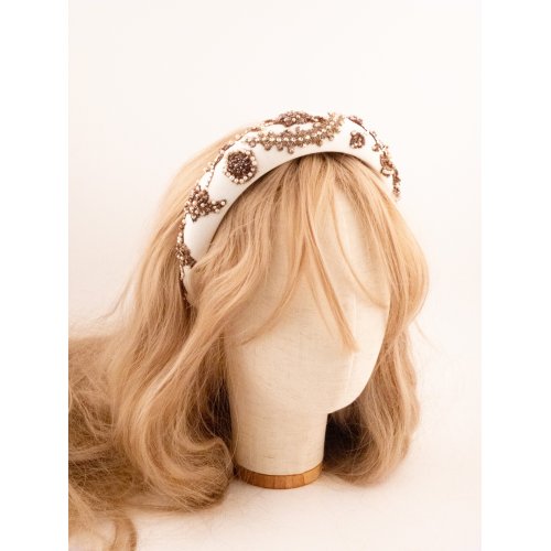 Ivory Garland Headband - [Product category] handmade in France.