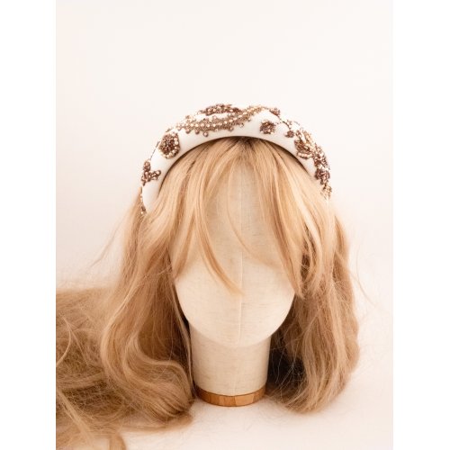 Ivory Garland Headband - [Product category] handmade in France.