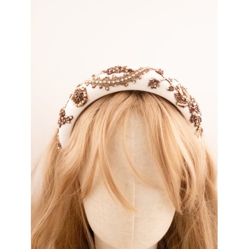 Ivory Garland Headband - [Product category] handmade in France.