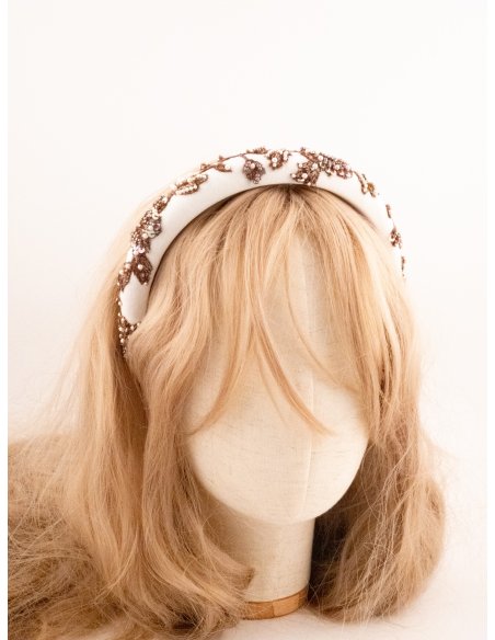 Ivory Garland Headband - [Product category] handmade in France.