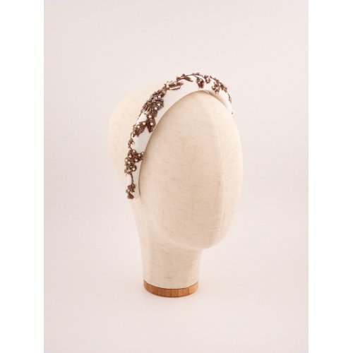 Pearl Crown Headband - [Product category] handmade in France.