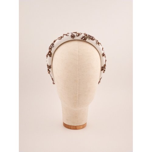 Pearl Crown Headband - [Product category] handmade in France.