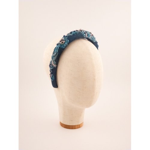 Midnight Blue Waves Headband 2