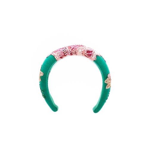 Emerald & Roses Headband