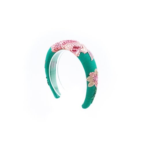Emerald & Roses Headband 2