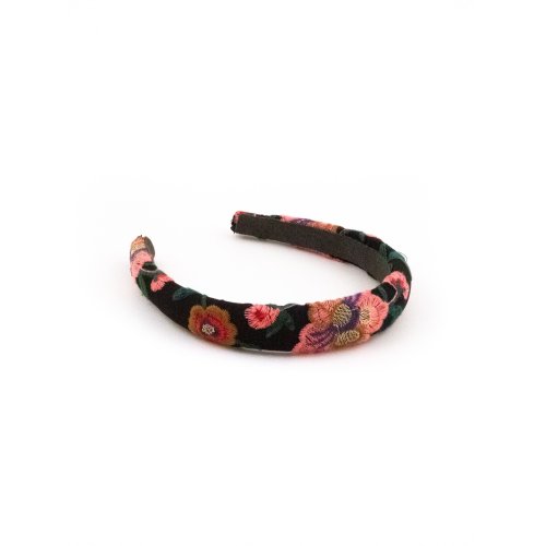 Black Velvet Flowers Headband