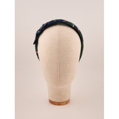 Green Floral Twist Headband