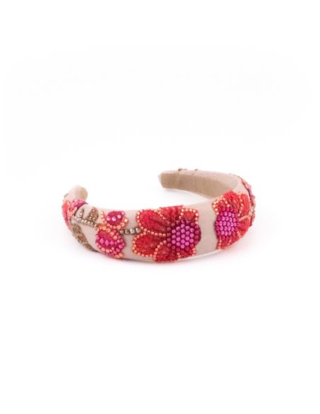 Blazing Rose Headband - [Product category] handmade in France.
