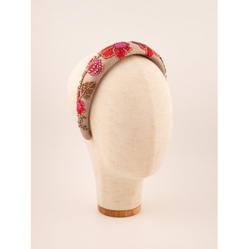 Blazing Rose Headband - [Product category] handmade in France.