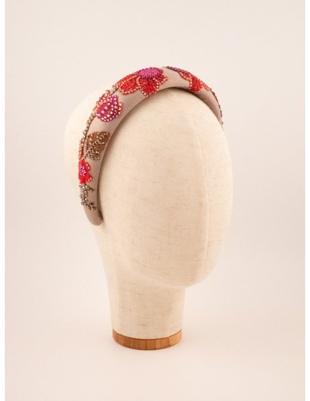 Blazing Rose Headband - [Product category] handmade in France.