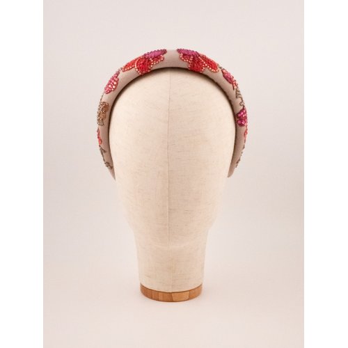 Blazing Rose Headband - [Product category] handmade in France.