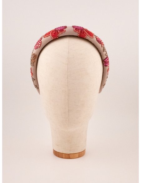 Blazing Rose Headband - [Product category] handmade in France.
